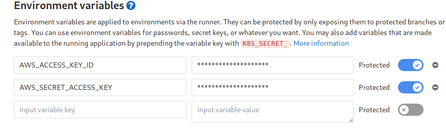 Gitlab Environment Variables